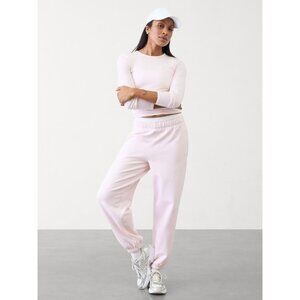 Athleta L Forever Fleece Jogger Shell Pink Large